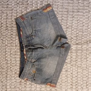 American Flag Blue Jean Shorts By Rocawear.